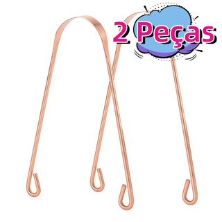 2 Pcs Higiene Saúde Bucal - Modelo Premium 100% Cobre Puro Higienizador Para Raspagem Lin…
