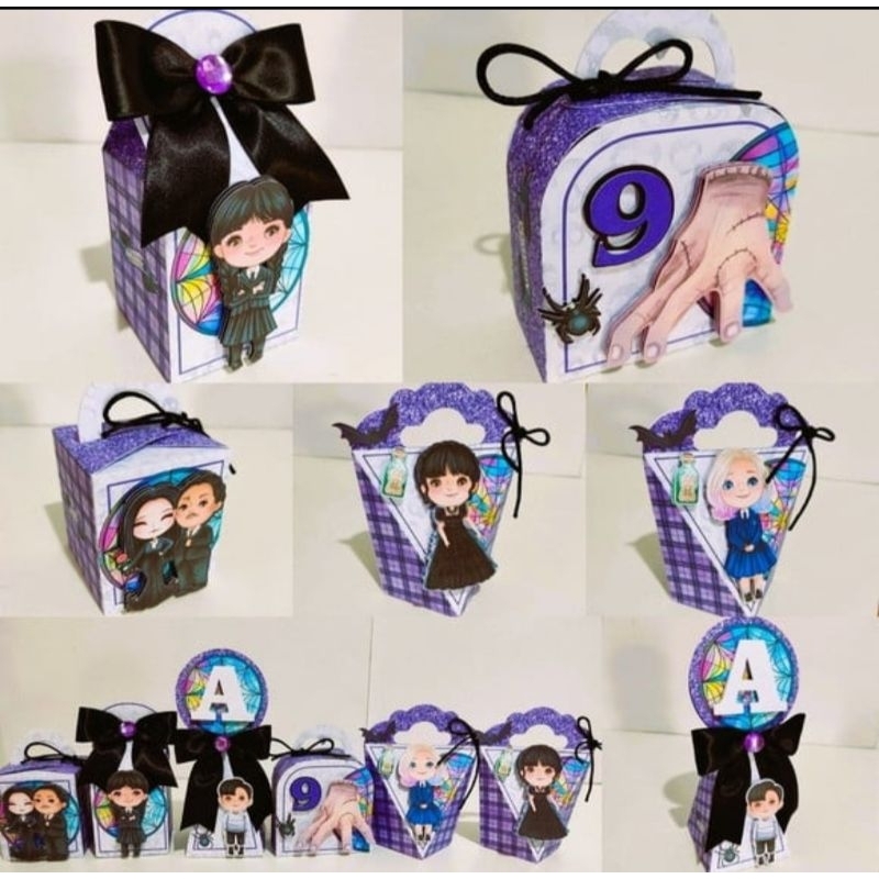 PEGUE E MONTE - Kit Caixinhas Personalizadas Festa Aniversário Vandinha Baby Cute