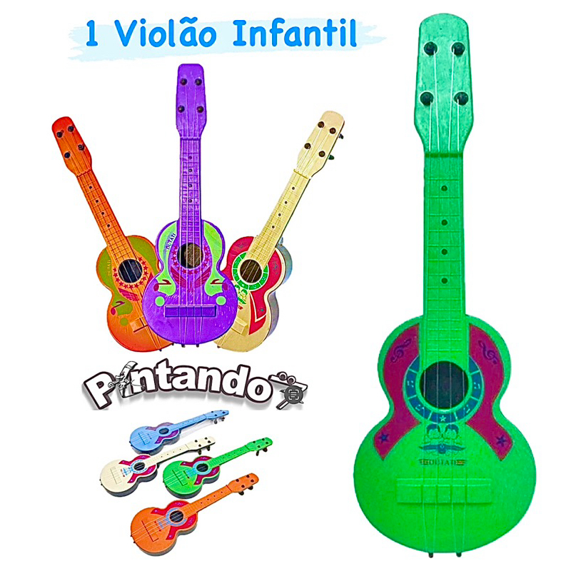 1 Violão Violinha Viola Plástica Brinquedo Musical Infantil em Oferta na Shopee