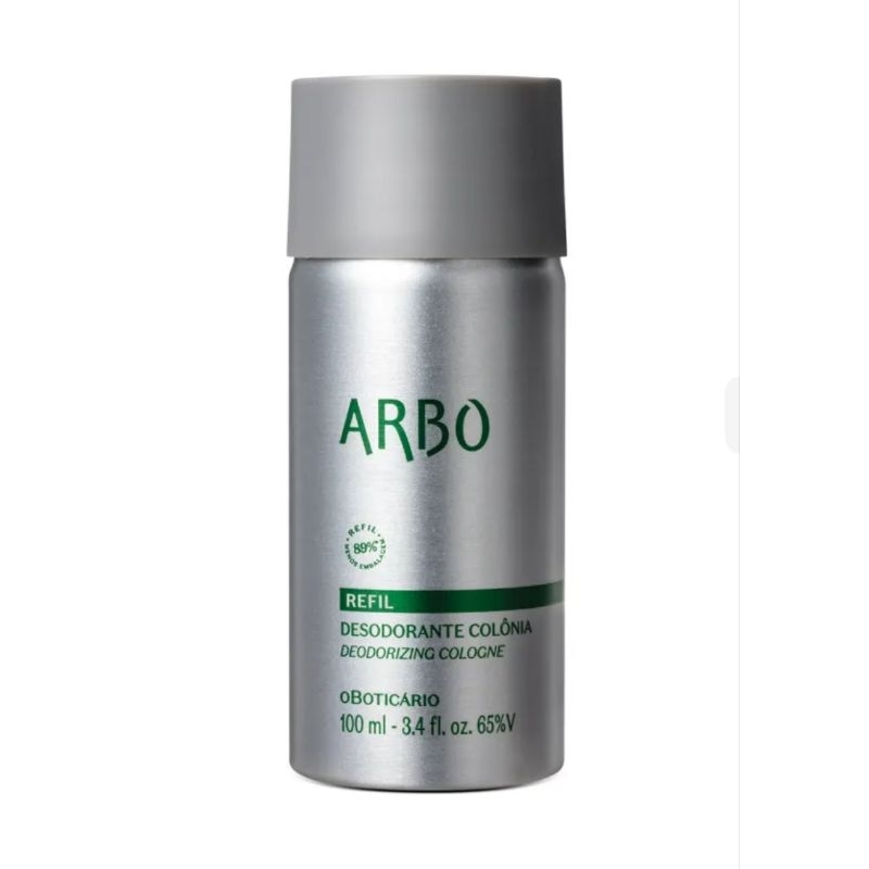Refil Arbo tradicional colônia o Boticário 100 mil