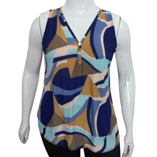 Regata Feminina Malha Fria Estampadas Blusa Senhoras Liganete Confortáveis Soltinhas.
