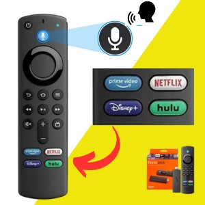 Controle Remoto Com Voz Amazon Fire Tv Lite Fire Stick 4k Com Teclas de Atalhos