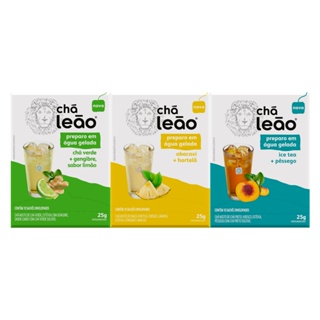 Kit Chá Leão Preparo Em Água Gelada 3 Caixas 30 Sachês em Oferta na Shopee