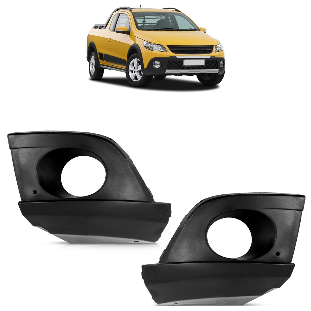 Moldura Grade Milha Saveiro Cross G5 2010 2011 2012 2013 Preto Com Furo Texturizado em Oferta na Shopee