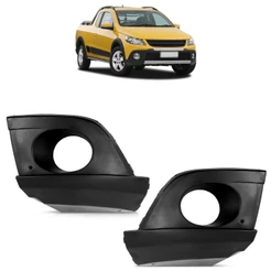 Moldura Grade Milha Saveiro Cross G5 2010 2011 2012 2013 Preto Com Furo Texturizado