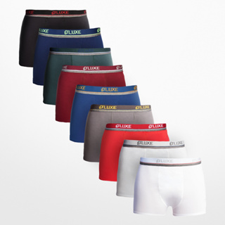 KIT 10 CUECA BOXER BOX ALGODÃO CUECAS D'LUXE em Oferta na Shopee