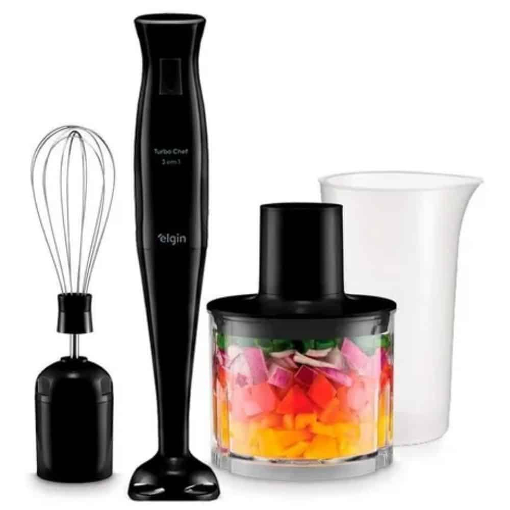 Imagem Mixer Elgin Turbo Chef 3 em 1 - Triturador de Alimentos e Batedor