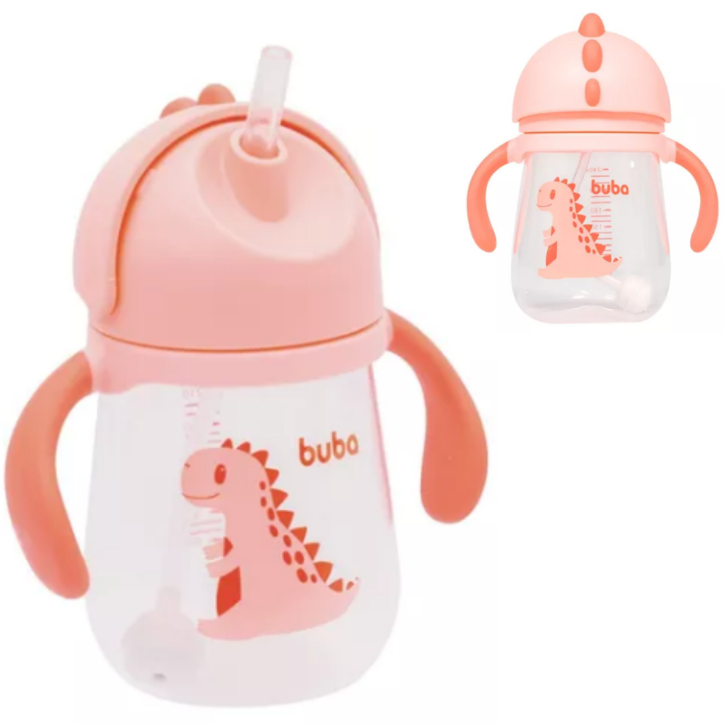 Copo Transição Buba Dino Anti Vazamento Alça Removível Novo em Oferta na Shopee