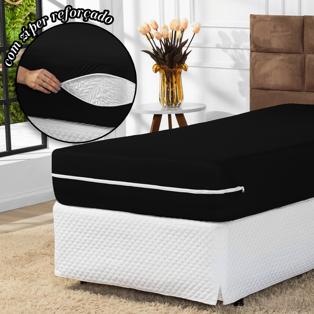 Capa Protetora De Colchão Malha Gel Com Zíper