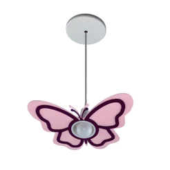 Luminária Borboleta Rosa e Roxo quarto infantil Menina