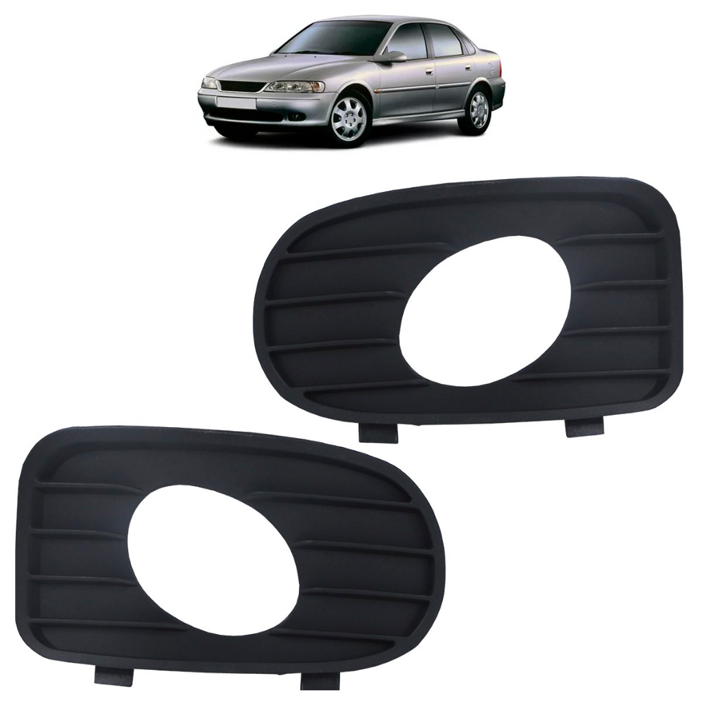 Moldura Grade Milha Vectra 2000 2001 Preto Com Furo Texturizado