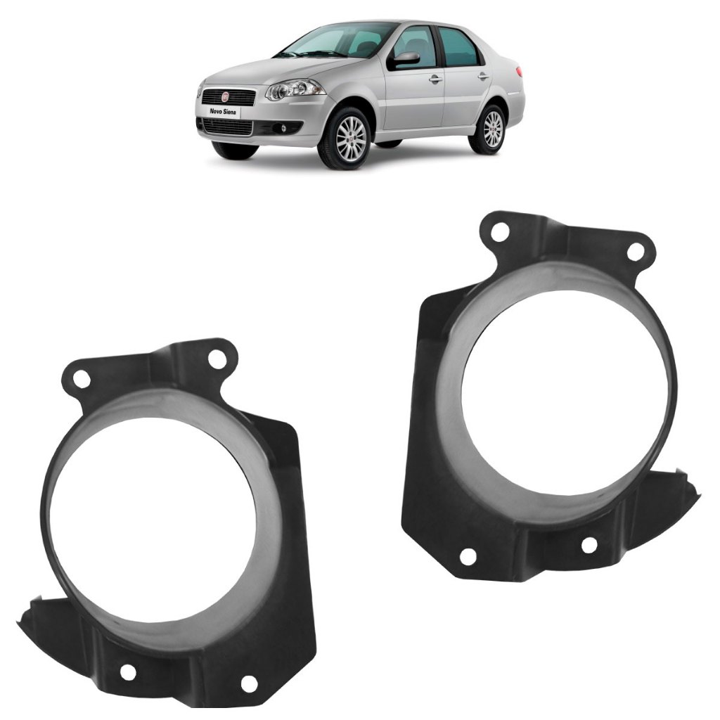 Suporte Moldura Milha Siena 2007 2008 2009 2010 2011 2012 Preto Liso Com Furo em Oferta na Shopee