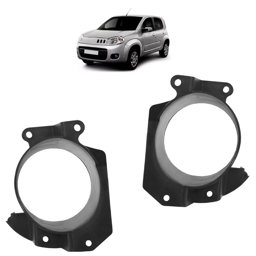 Suporte Moldura Milha Uno 2011 2012 2013 2014 2015 2016 2017 2018 2019 2020 2021 Preto Liso Com Furo em Oferta na Shopee