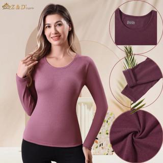 Blusa Térmica Feminina Segunda Pele Manga Larga Dupla Camada Aveludada Z&D DRNY02