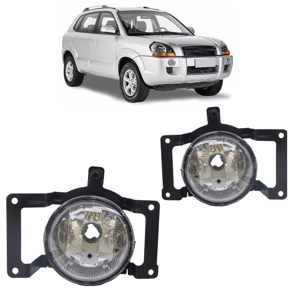 Farol Milha Auxiliar Tucson 2005 2006 2007 2008 2009 2010 2011 2012 2013 2014 2015 2016 Lente Lisa Acrilico - Spare Parts and Accessories for Vehicles