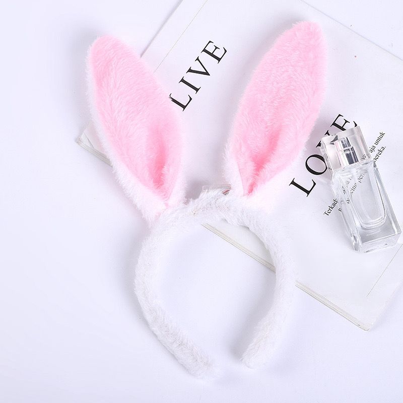 Tiara Orelhas De Coelho Em Pelúcia em Oferta na Shopee