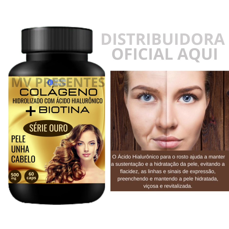 Colágeno Hidrolisado Com Ácido Hialurônico + Biotina