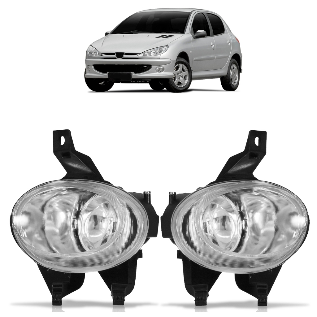 Farol Milha Auxiliar 206 2004 2005 2006 2007 2008 2009 2010 Bocão Lente Lisa Vidro em Oferta na Shopee