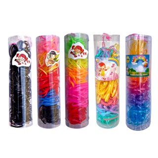 1000 Elásticos De Silicone 5 Tubos Elástico Cabelo Liguinha Xuxinha Trança Penteado