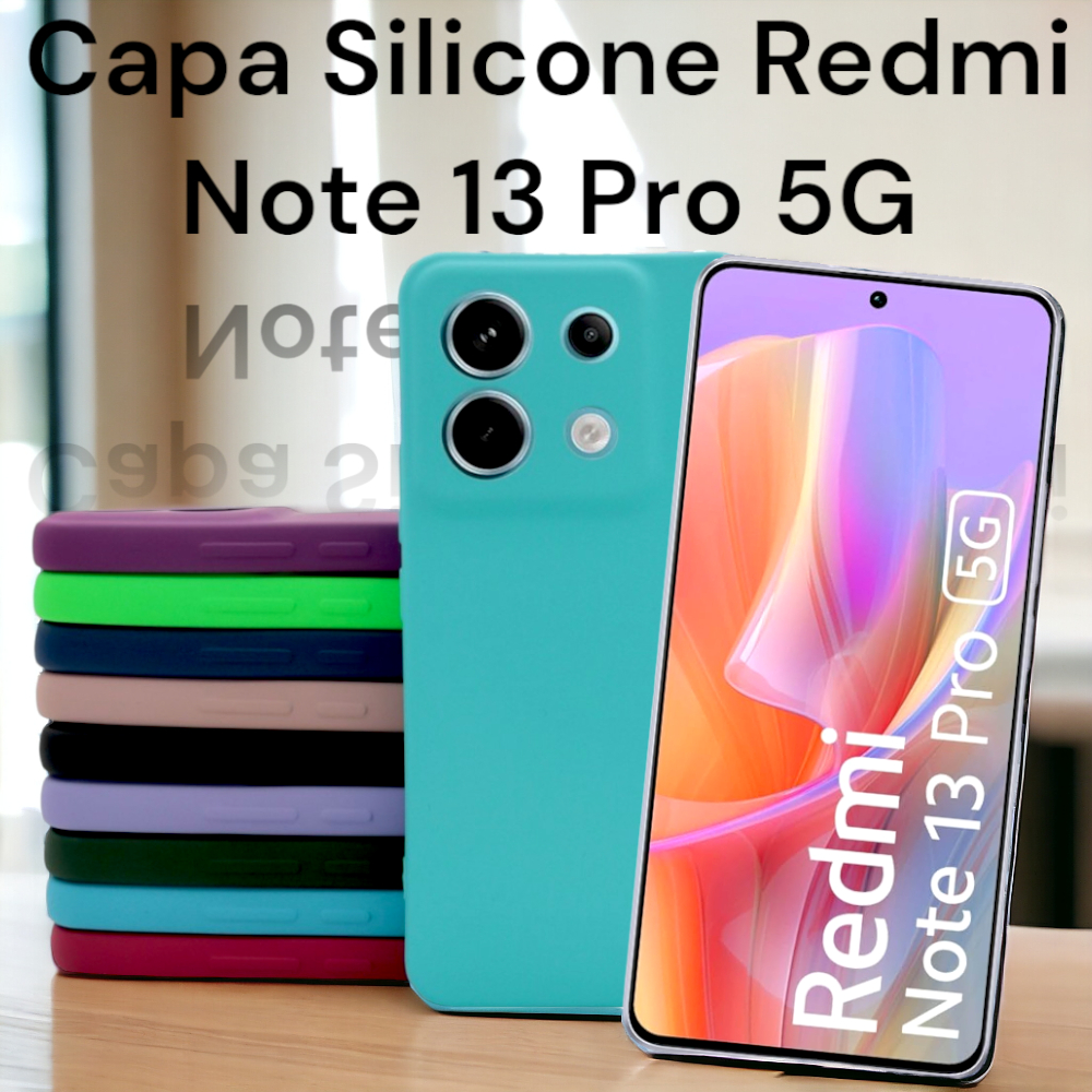 Capa Capinha Silicone Aveludada Para XM Redmi Note 13 Pro 5G