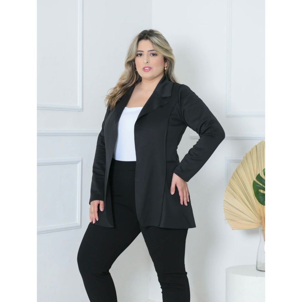 Plus Size Max Blazer Casaco LONGO Feminino G1--G3