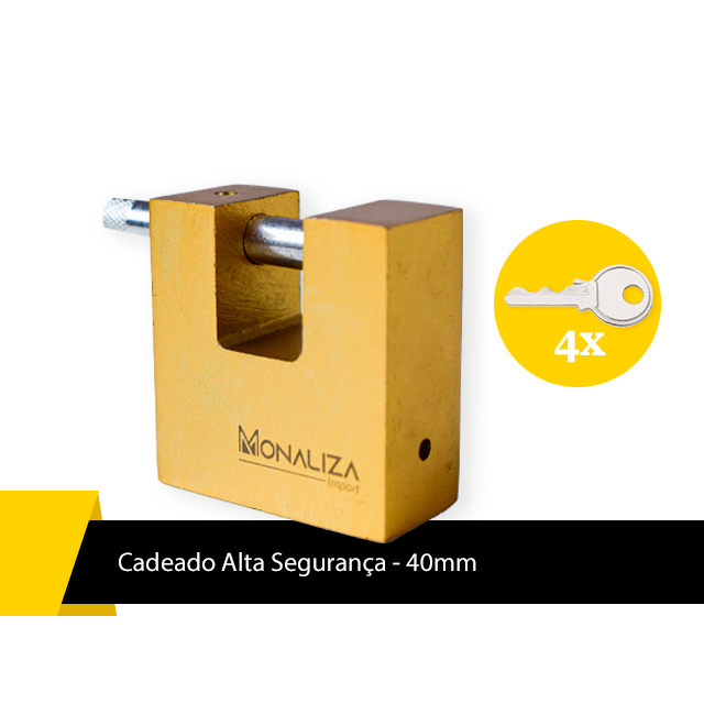 Cadeado Alta Seguranca Importado 50mm Anti Furto