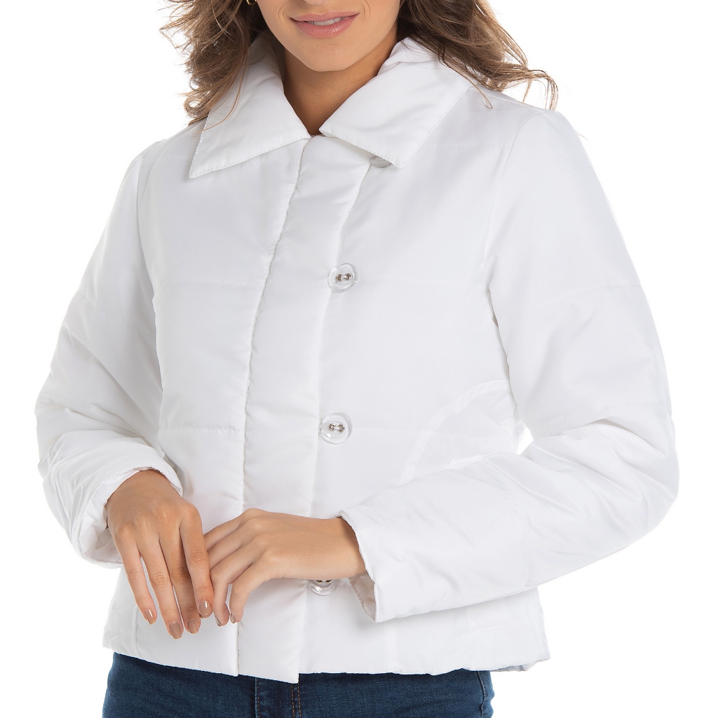 Jaqueta Acolchoada Branca: Onde Comprar | BuscaProdutos