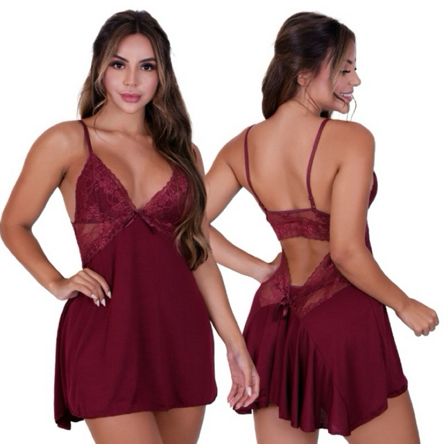 Camisola Giovana Renda Premium Sem Bojo Roupa Feminina Lingerie Pijama Feminino Confortável Alcinha em Oferta na Shopee