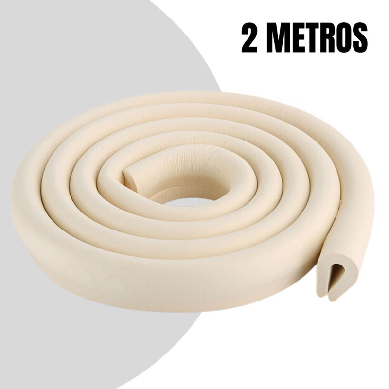 Protetor Quina Mesa Vidro Canto Borda Cantoneira Linear 2mts Buba em Oferta na Shopee