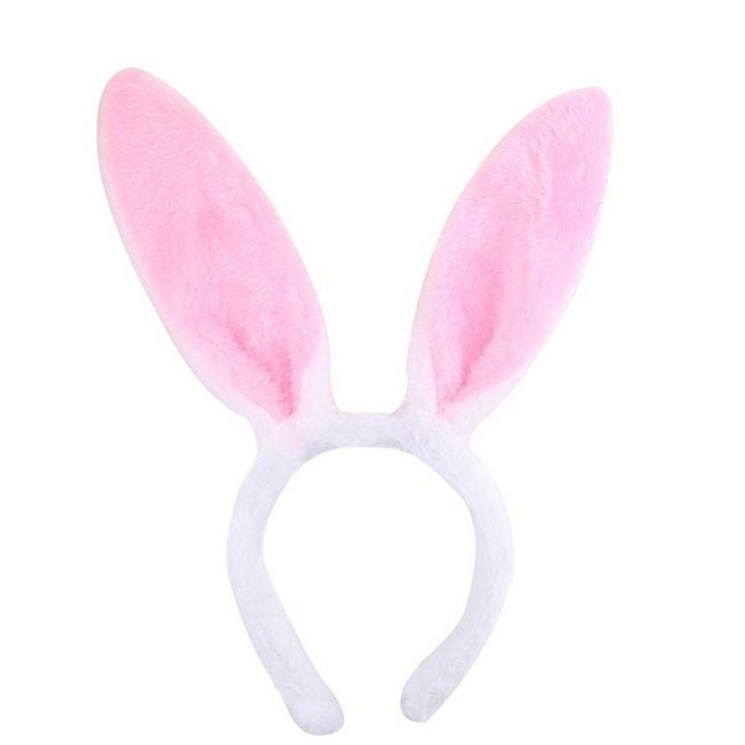 Tiara Orelhas De Coelho Em Pelúcia em Oferta na Shopee