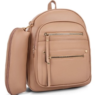 Mochila Bolsa Feminina Unissex Casual Escolar Trabalho Viagem Couro Sintéticos S2403
