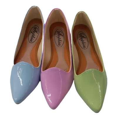 Sapatilha Feminino Rasteira Verniz Bico Fino Palinha Leve Confortável. em Oferta na Shopee