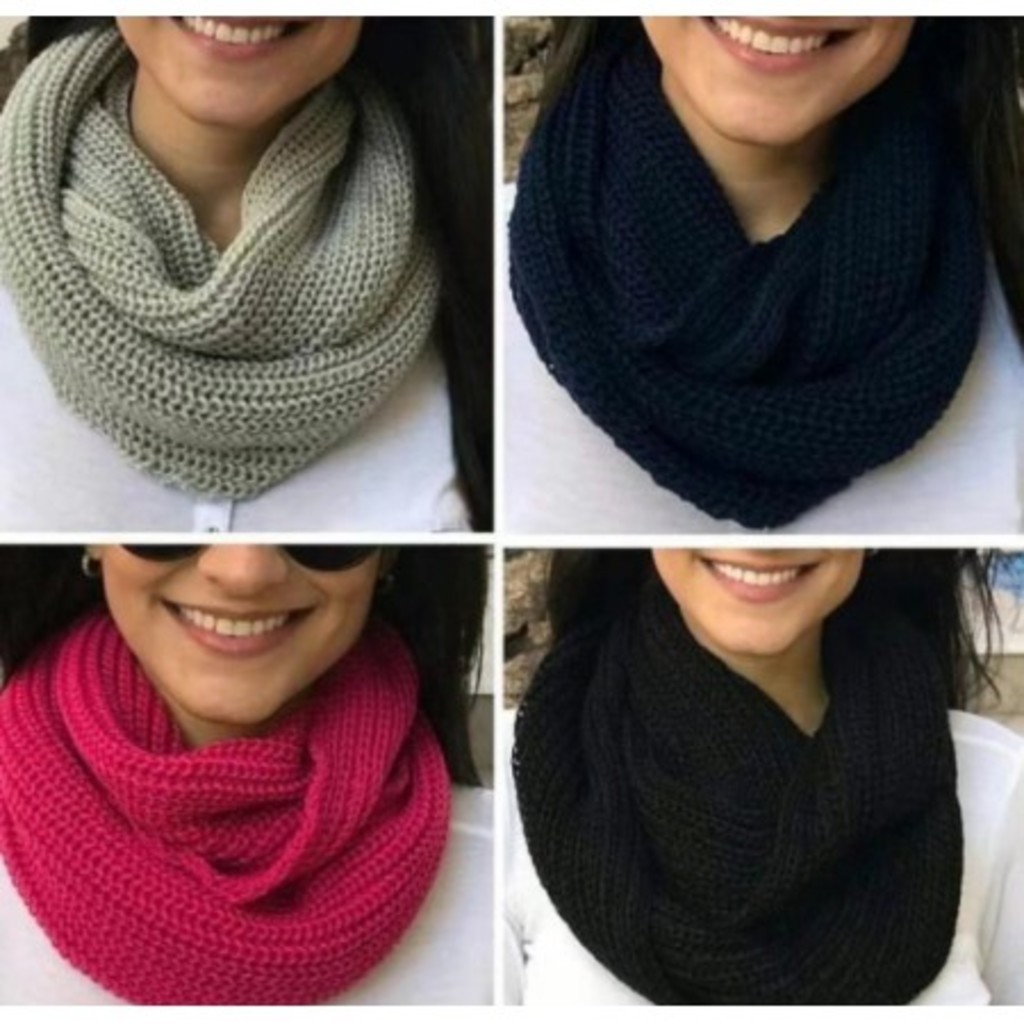 Cachecol Gola feminino tricot moda blogueira outono inverno 2024 em Oferta na Shopee