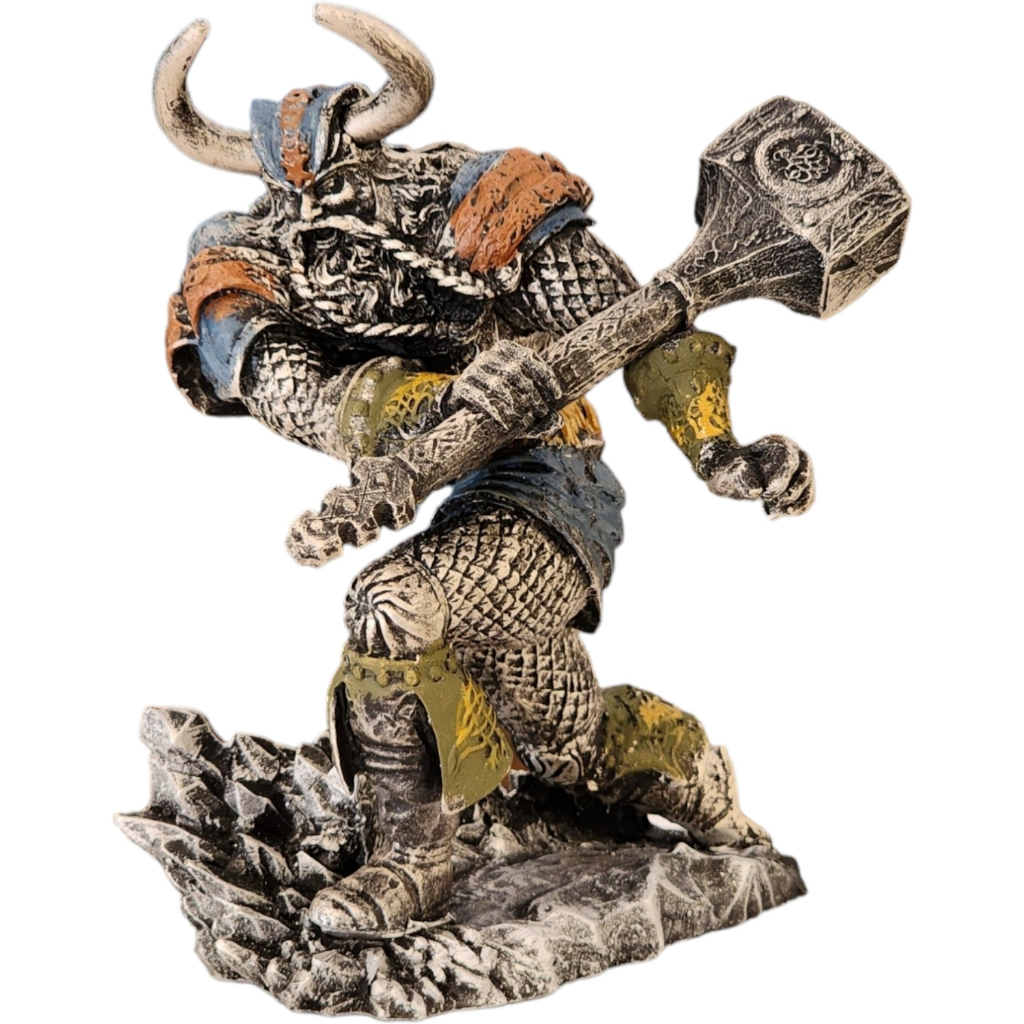 Estatueta Thor Deus do Trovao Nordico Viking Estatua Decorativa Resina