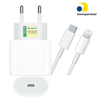Carregador de Iphone Original Turbo iPhone 11 12 13 14 Xr Xs 20w Usb C Lacrado