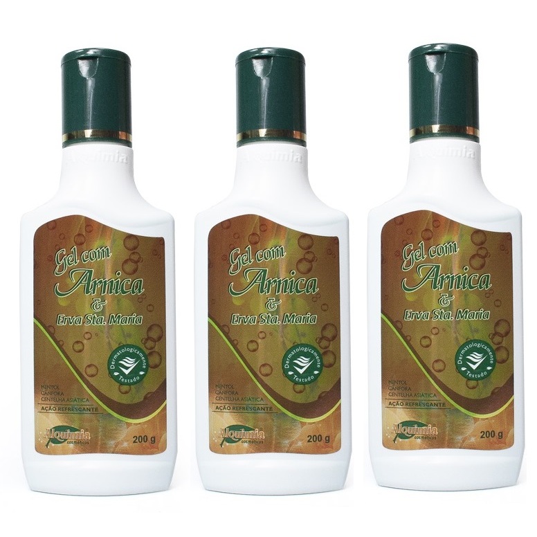 Gel Com Arnica E Erva Santa Maria -200g (3 und) Alquimia Cosméticos em Oferta na Shopee