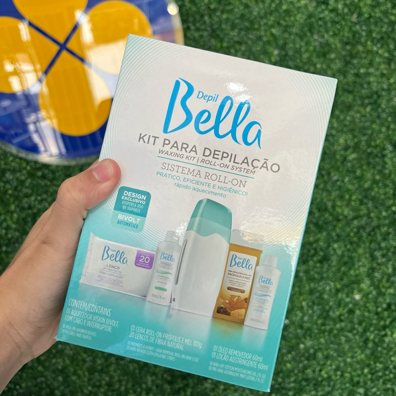 Kit Completo para Depilação Roll-on Depil Bella Bivolt Aparelho Cera