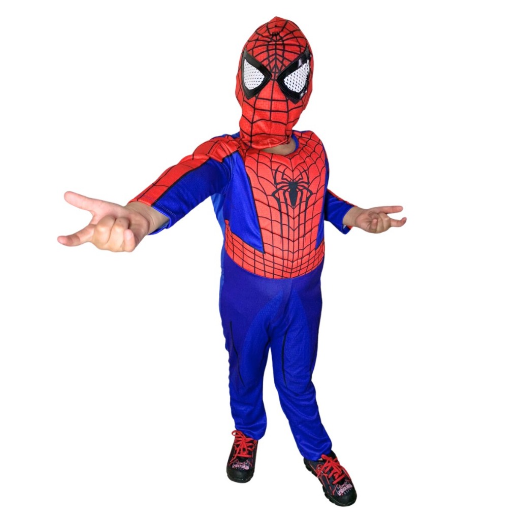 Fantasia Infantil Longa Com Enchimento Homem Aranha em Oferta na Shopee
