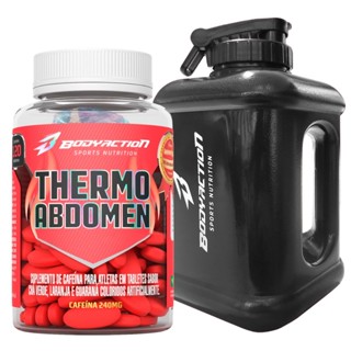 Thermo Abdomen 120 Comp + Galão de água 1,6 Litros Bodyaction