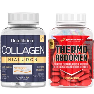 Colágeno Verisol Hialurônico Biotina Caps + Thermo Abdomen Bodyaction