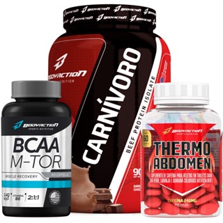 Carnívoro Isolate Beef Protein 900g + Bcaa + Thermo Abdomen Bodyaction