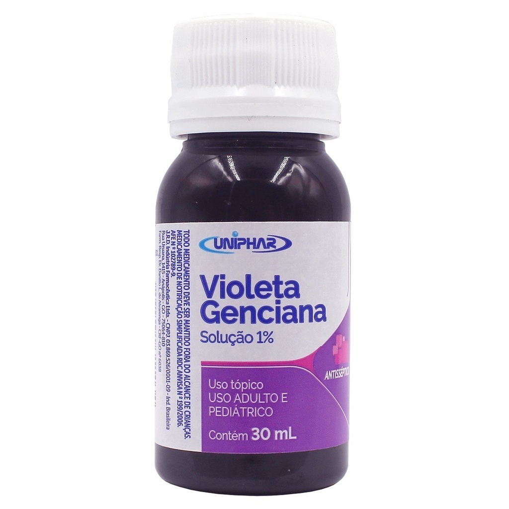 Violeta Genciana 30ml matizante 1% - Uniphar em Oferta na Shopee