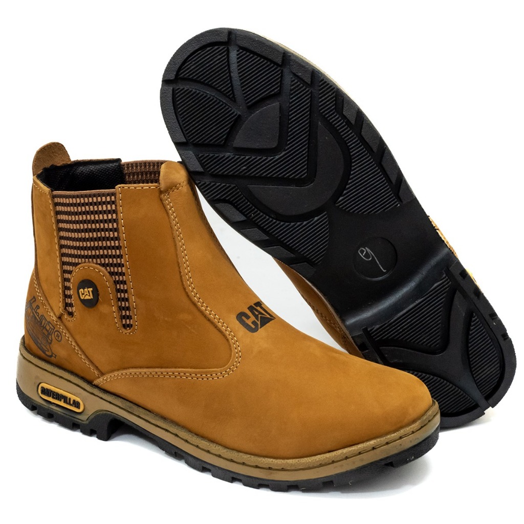 Bota botina masculina CAT em Oferta na Shopee