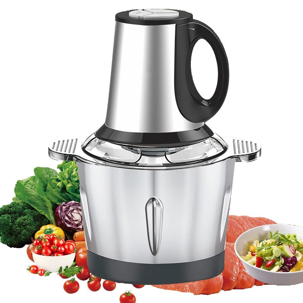 Triturador De Alimentos Inox 110v E 220V  Carne e Legumes Elétrico 2 L 3L e 5 L INOX em Oferta na Shopee