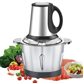 Triturador De Alimentos Inox 110v E 220V  Carne e Legumes Elétrico 2 L 3L e 5 L INOX em Oferta na Shopee
