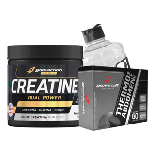Creatina Dual Power 150g + Thermo Abdomen Black + Galão Tank Bodyaction