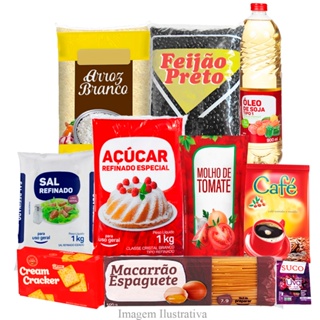 Cesta Básica Completa De Alimentos - 10 Itens Cruciais em Oferta na Shopee