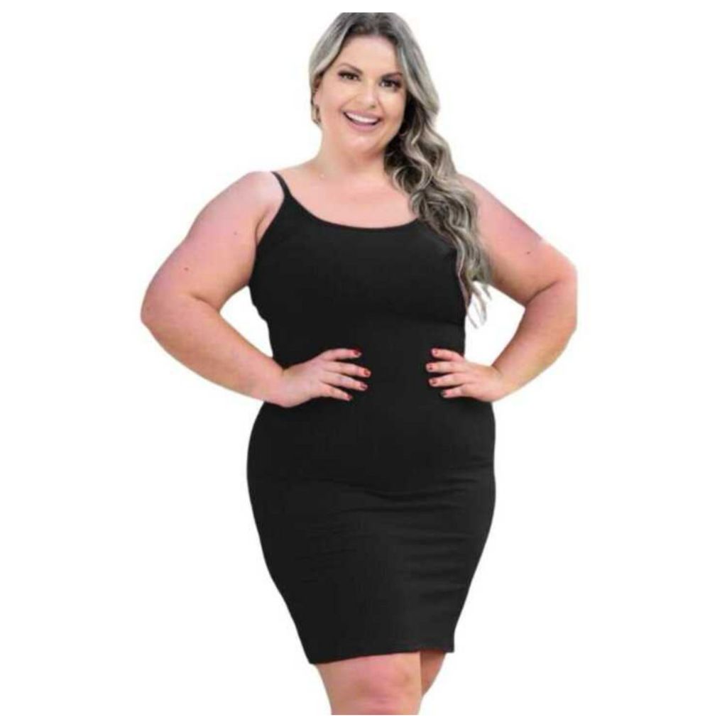 Vestido Canelado Plus Size Alcinha Diversas Cores Super Estiloso Moda Blogueira Vestido Femino MODA 2024 All Curve Candy Color