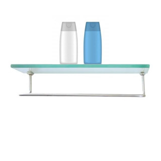 Prateleira De Vidro Incolor com Porta Toalha De Rosto 30Cm de comprimento 2em1 em Oferta na Shopee