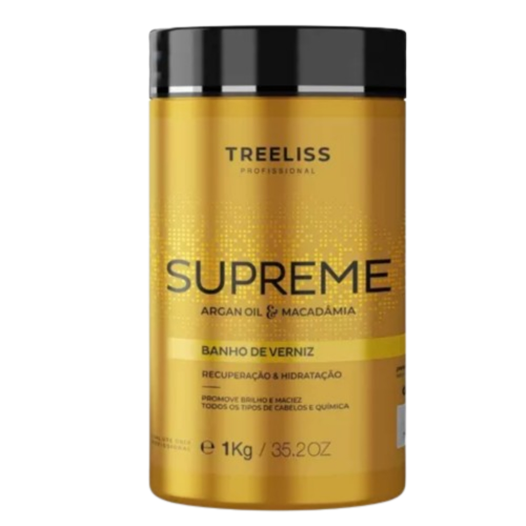 TRATAMENTO HIDRATAÇÃO E RECUPERAÇÃO MÁSCARA BANHO DE VERNIZ SUPREME 1 KG